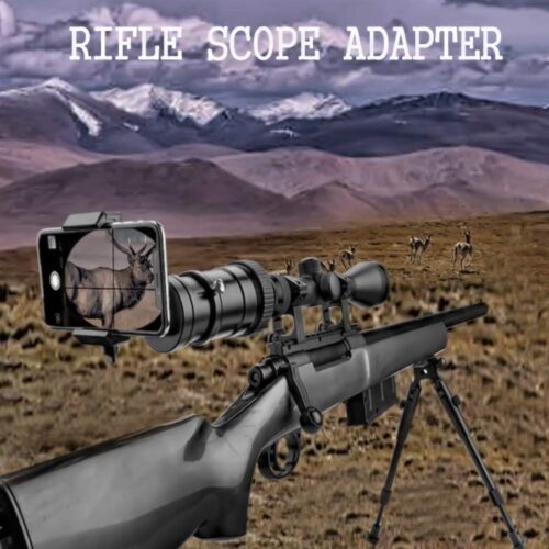 Adaptador para teléfono inteligente con mira para rifle, ajustador de enfoque telescópico rápido y mira para pistola envolvente (diámetro exterior del ocular dentro de 37-46 mm) Adaptador para grabar momentos de caza por teléfono - Imagen 6
