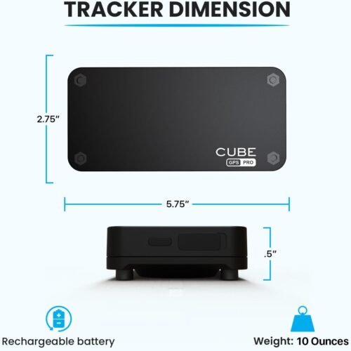 Rastreador GPS profesional Cube para activos de vehículos, rastreadores GPS magnéticos, dispositivo de rastreo de automóviles: ubicación mundial en tiempo real Geo-cercado + batería recargable de un año requiere suscripción - Imagen 2
