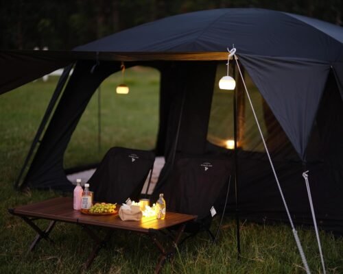 Vidalido Tienda de campaña para 8-10 personas con 3 puertas, 2 habitaciones, tiendas de campaña familiares grandes, tienda de campaña portátil impermeable de doble capa, tiendas grandes para picnic al aire libre, camping, senderismo y reunión familiar - Imagen 4