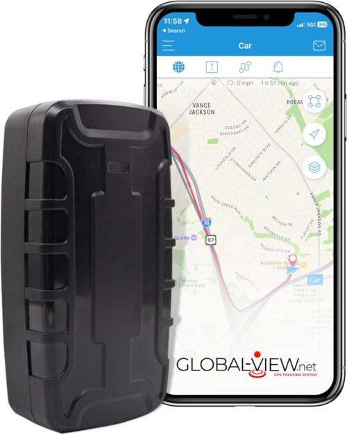 Rastreador GPS magnético oculto Dispositivo de rastreo de automóviles con software (batería de larga duración) Rastreador en tiempo real de camiones, activos, ancianos y adolescentes - Rastreador encubierto - Seguimiento de flotas Vista global