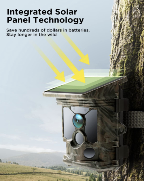 Cámara solar 4K 30fps, cámara de rastreo WiFi de 46MP con visión nocturna, activación de movimiento de 0.1s, cámara de juego con detección de 120° - Imagen 2