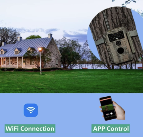 Cámara E6 Trail WiFi de 24 MP 1296P Cámara de juego sin brillo de visión nocturna activada por movimiento, impermeable para vida silvestre, caza - Imagen 3