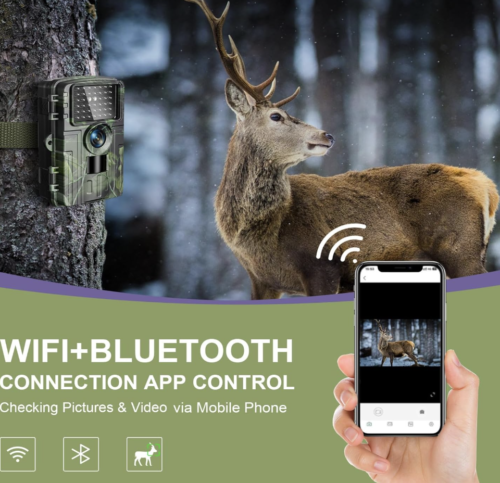 Cámara de sendero, 4K 60MP WiFi Bluetooth cámaras de juego con visión nocturna - Imagen 2