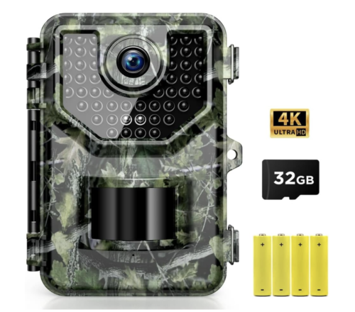 Cámara de rastreo 4K 48MP, cámara de juego con visión nocturna