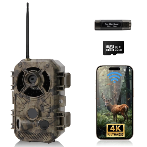 Cámaras de rastreo WiFi 4K con visión nocturna activada por movimiento IP66 impermeable