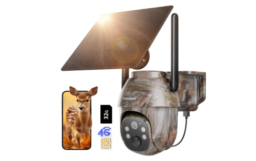 Cámaras celulares de rastreo con visión en vivo, alimentadas por energía solar, cámaras de ciervo de 360° que envían imágenes al teléfono celular, visión nocturna