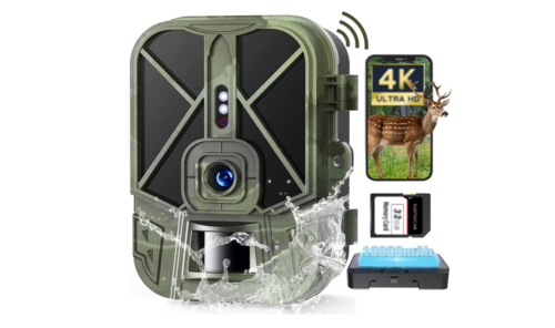 Cámara WiFi Trail 4K 36MP Bluetooth incorporada 10000mAh batería de litio recargable, cámara de juego con visión nocturna sin brillo, activada