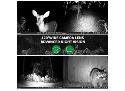 Cámara de sendero, 30 MP 1920P FHD 0.2S activado por movimiento, cámara de caza de juegos con visión nocturna IP66 impermeable, lente de cámara LCD de 120 ° - Imagen 3