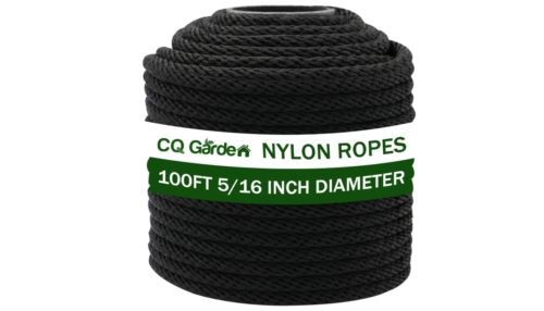 Cuerda de nailon de 100 pies x 5/16 pulgadas (0.315 in), cable de nailon duradero para exteriores, campamento, senderismo