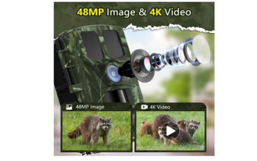 Cámara de rastro WiFi 4K 48MP Cámaras de juego con visión nocturna 32G tarjeta SD 0.2s Tiempo de activación Activado por movimiento - Imagen 3