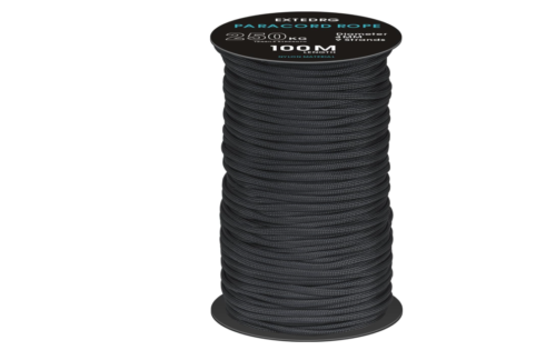 Cuerda Paracord de 328.1 ft 0.157 in Cuerda de encuadernación para acampar al aire libre (negro)