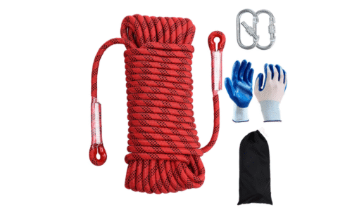 Cuerda de escalada de 0.315 in, 32 pies (32.8 ft), cuerda de escalada estática para exteriores, cuerda de escalada en roca trenzada de poliéster estática