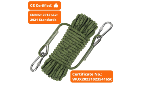 Cuerda de escalada estática de 0.413 in (32 pies), 20 pies, 98.4 ft, 96 pies, 164.0 ft, 229.7 ft, cuerda de escalada en roca para exteriores, cuerda de escape - Imagen 2