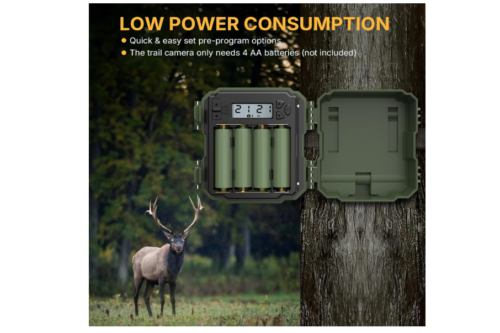 Mini cámara de rastro de 16 MP 1080P impermeable para caza con visión nocturna para monitoreo de vida silvestre, caza - Imagen 2