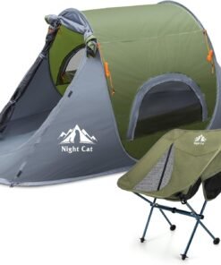 Tienda de campaña emergente Night Cat con silla de mochila u