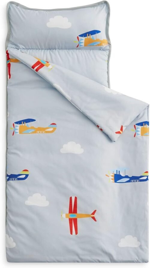 Wake In Cloud - Toddler Nap Mat with Pillow and Blanket, for