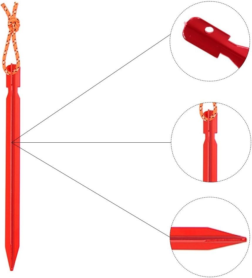 SourceTon Paquete de 10 estacas para tienda de campaña con 4 - Imagen 2