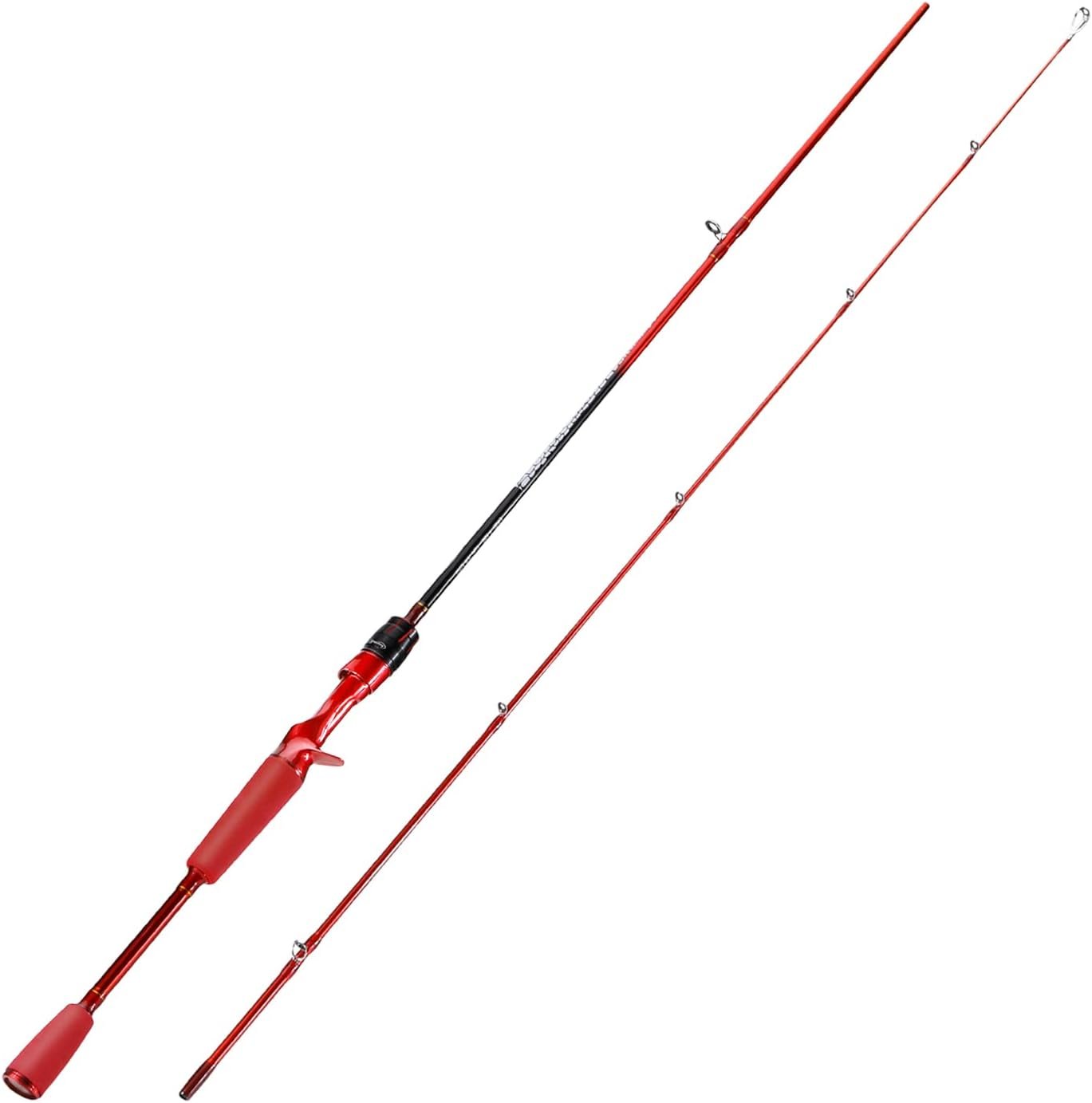 Sougayilang Caña de pescar de dos piezas, poste de fundición - Imagen 2