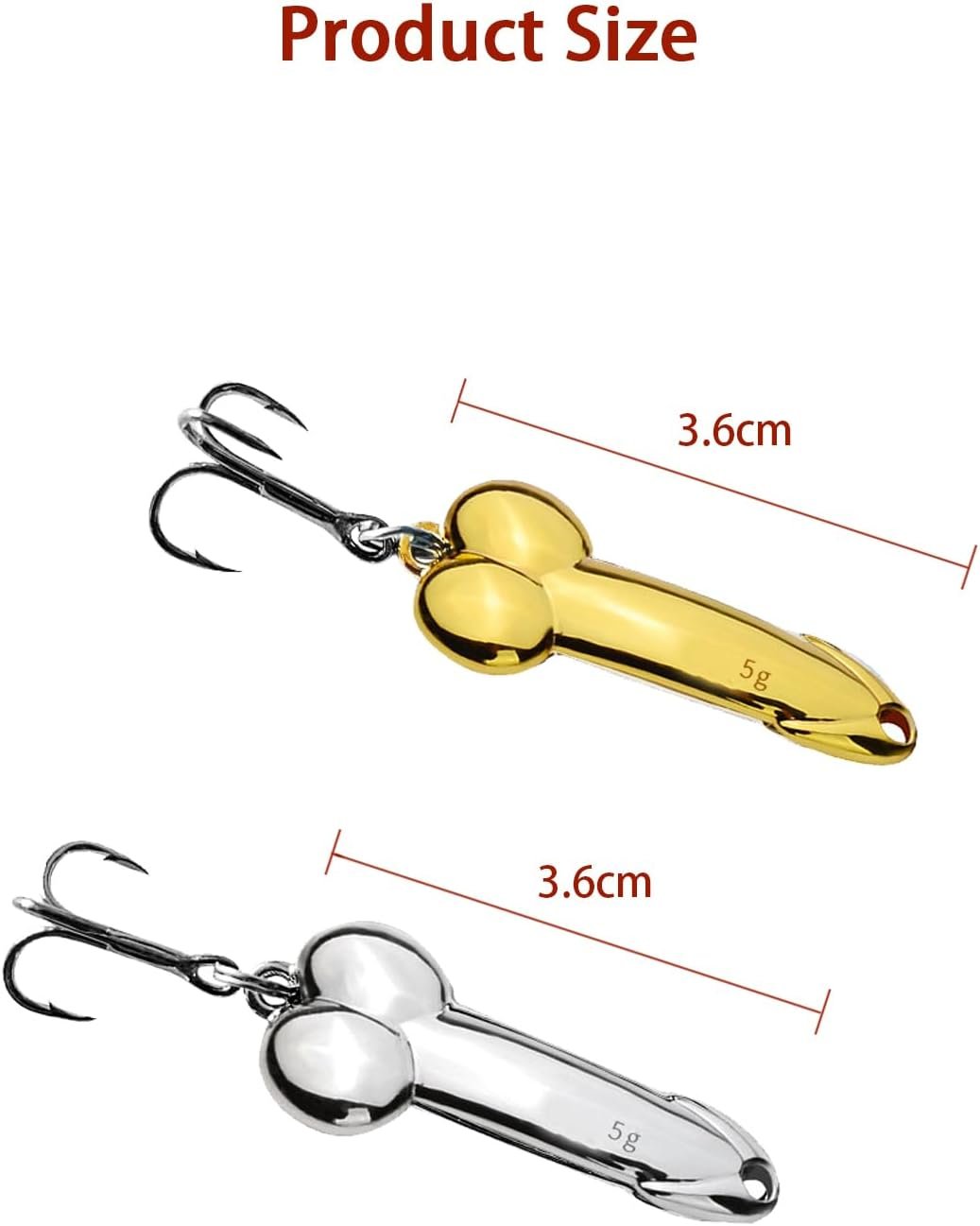 4Pcs Funny Fishing Lures, Top Water Bass Fishing Lure, Bass - Imagen 2