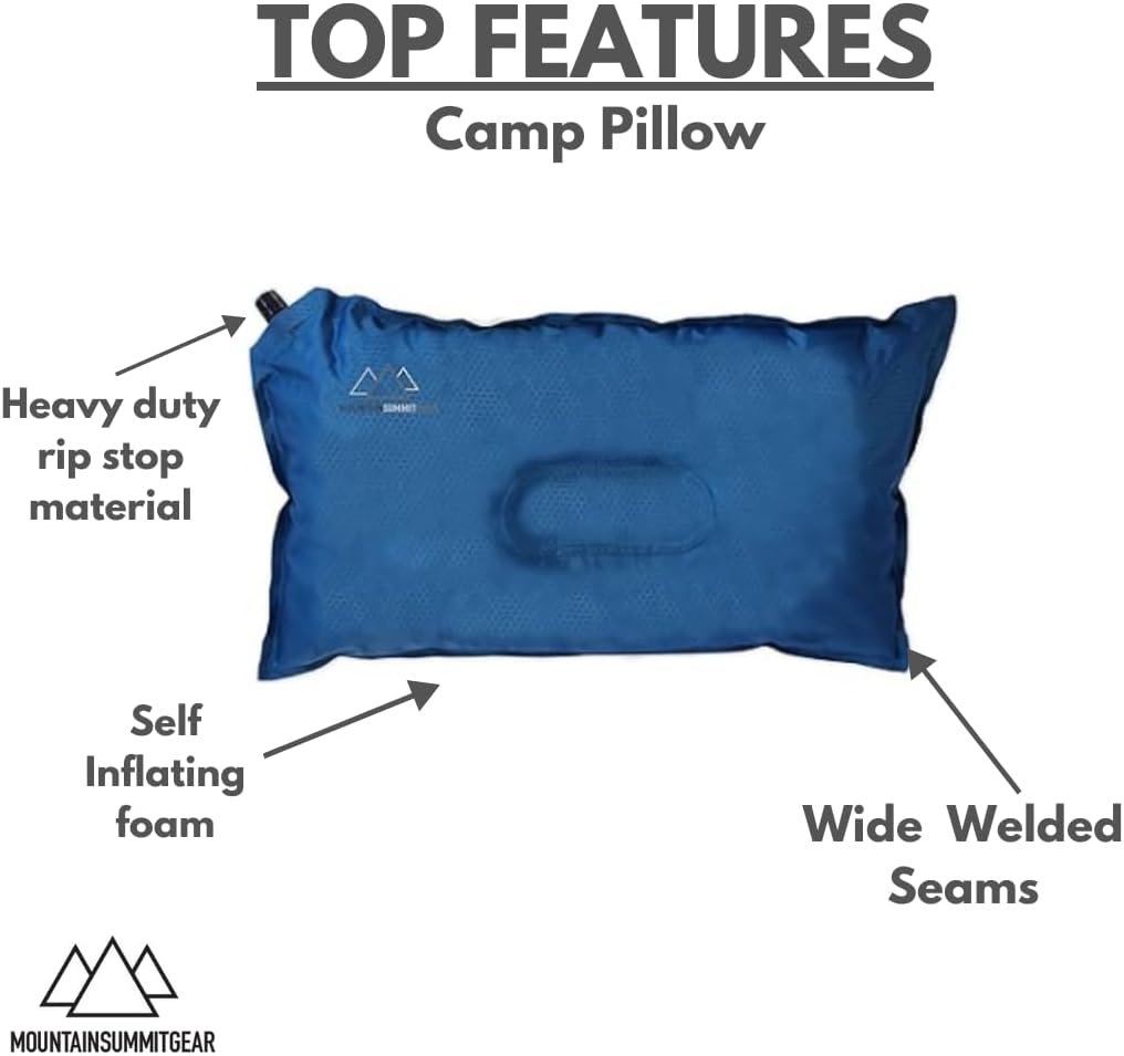MOUNTAIN SUMMIT GEAR Almohada inflable para campamento (almo - Imagen 2
