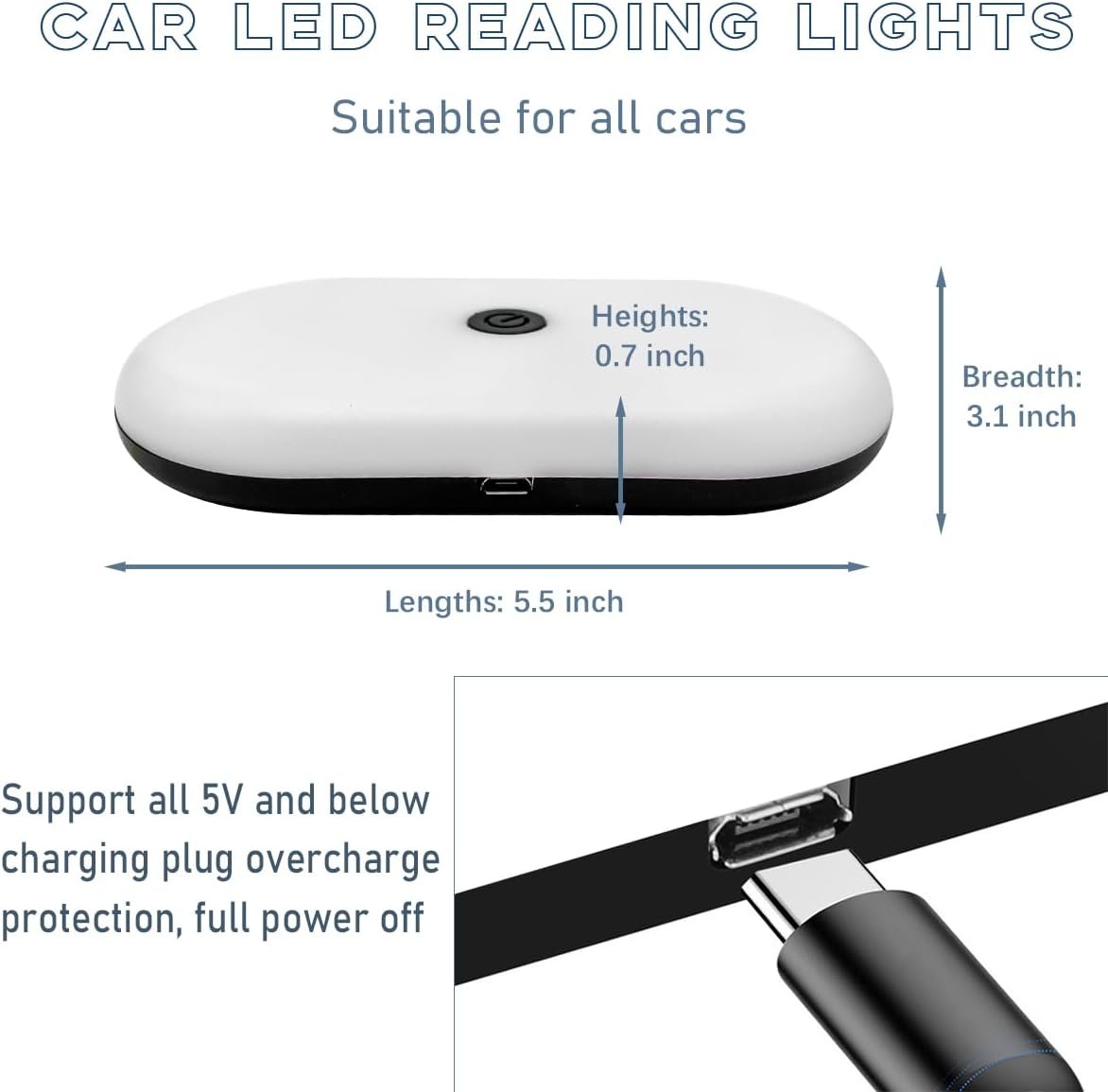 Luz de techo interior de automóvil, luz de lectura de cúpula - Imagen 2