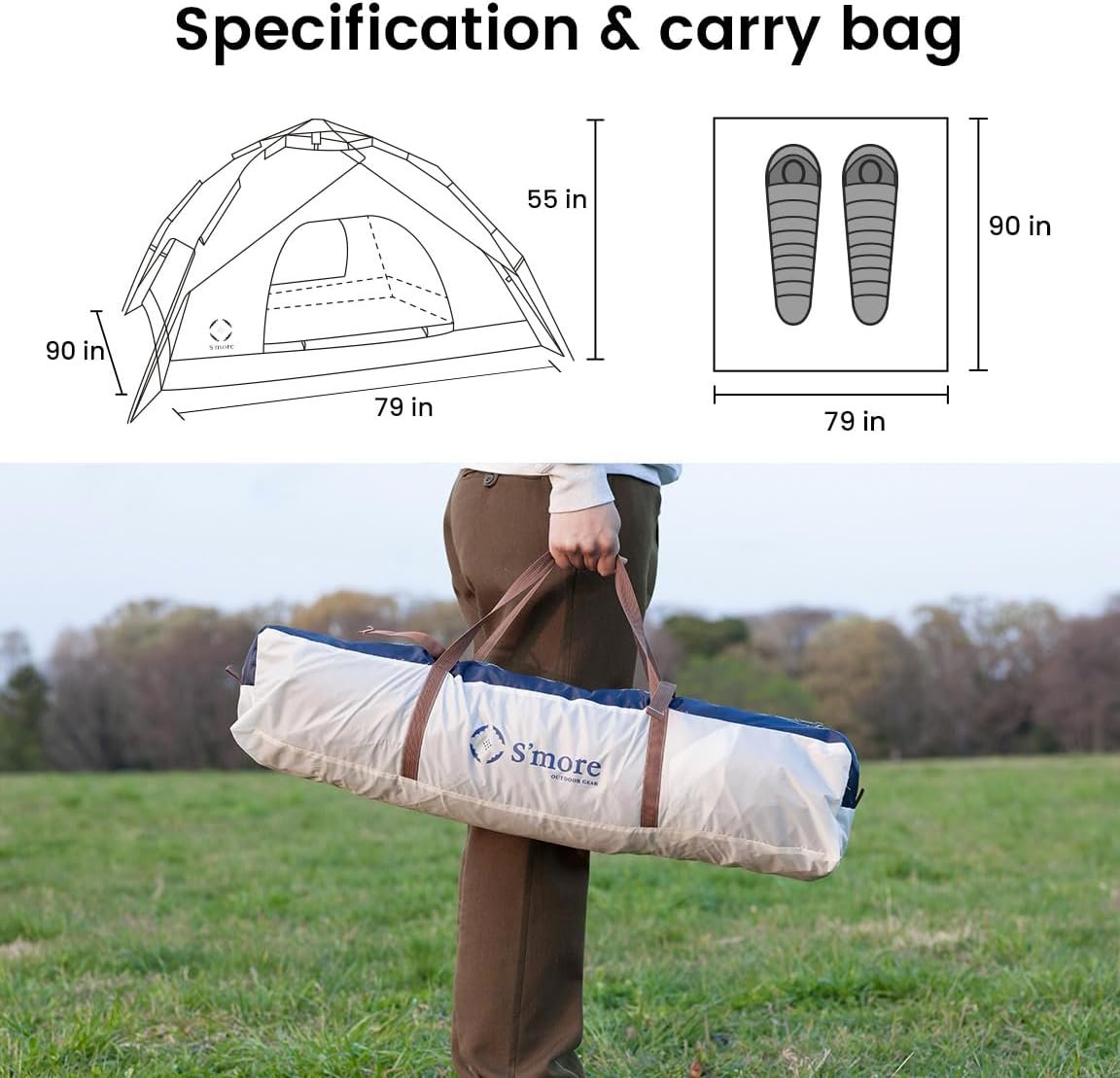 S'More 1/2 Person Beach Tent, Lightweight & Easy Set Up Pop - Imagen 7