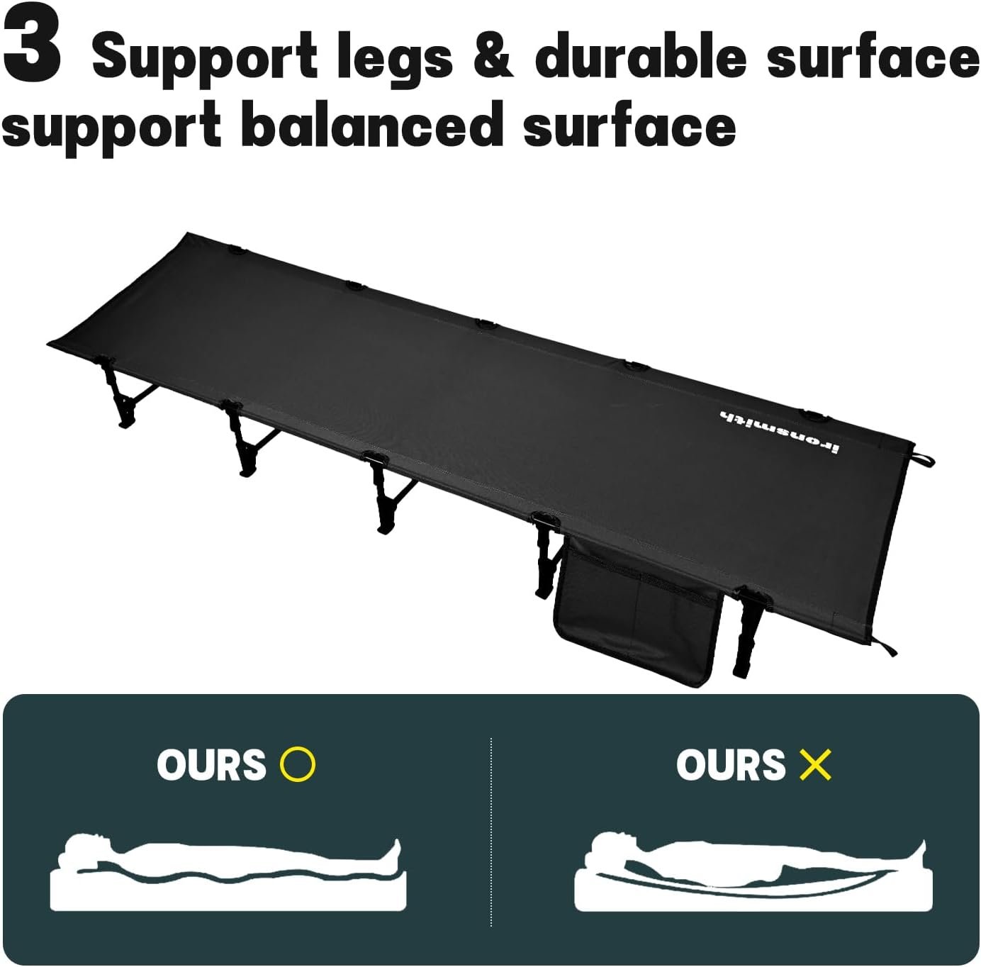 Catre de campamento, cama portátil para adultos, catres de d - Imagen 5