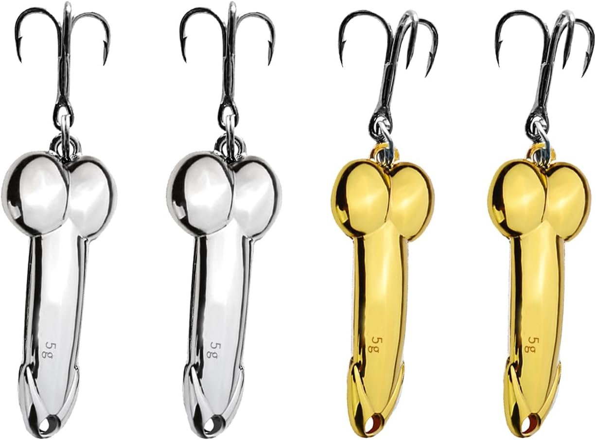 4Pcs Funny Fishing Lures, Top Water Bass Fishing Lure, Bass