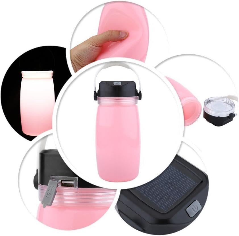 Botella de linterna solar, luces solares LED, plegable, de s - Imagen 5