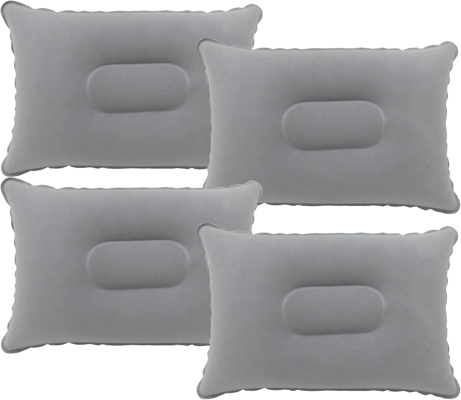 Alovexiong Paquete de 4 almohadas inflables ultraligeras gri
