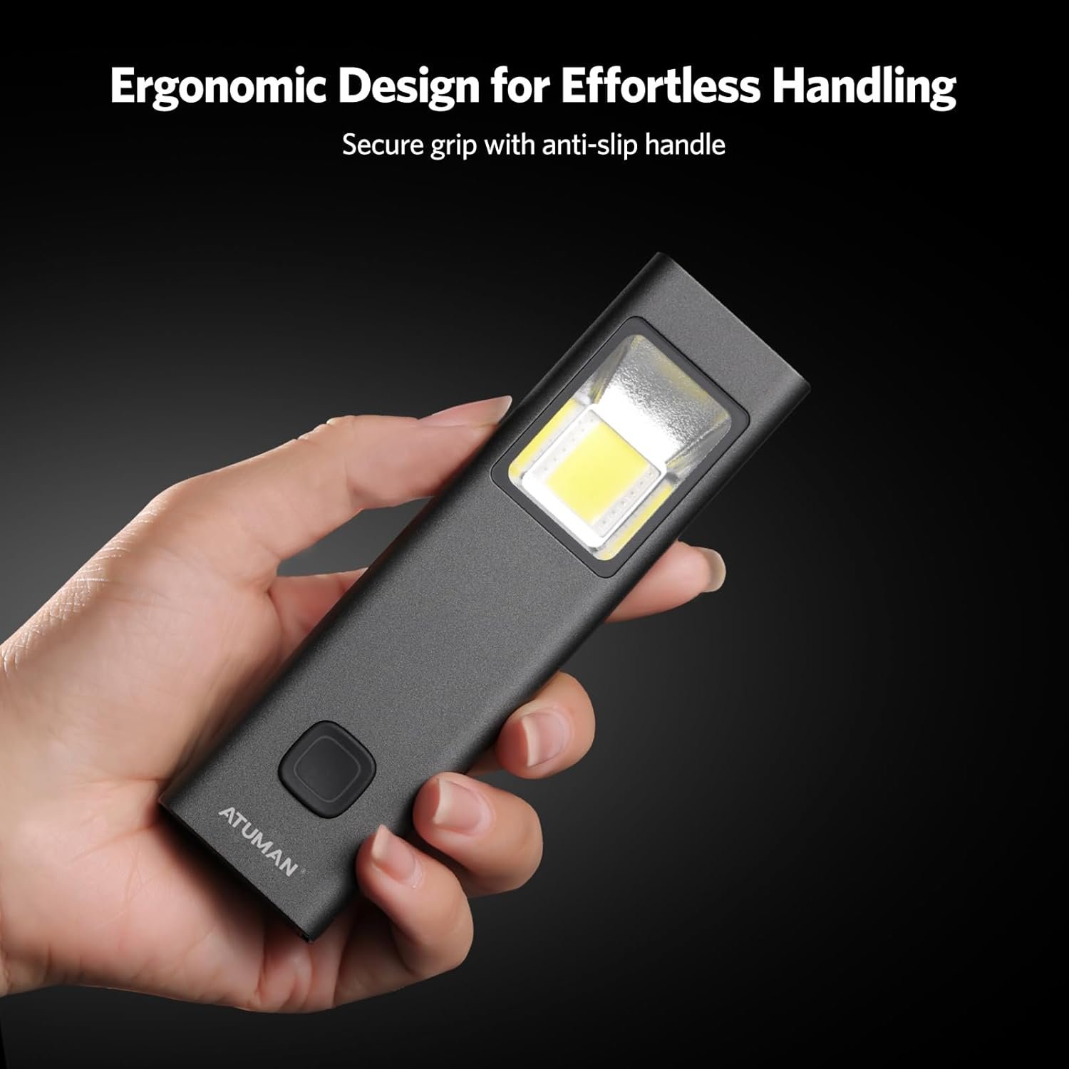 ATuMan Linterna manos libres, linterna magnética para acampa - Imagen 2