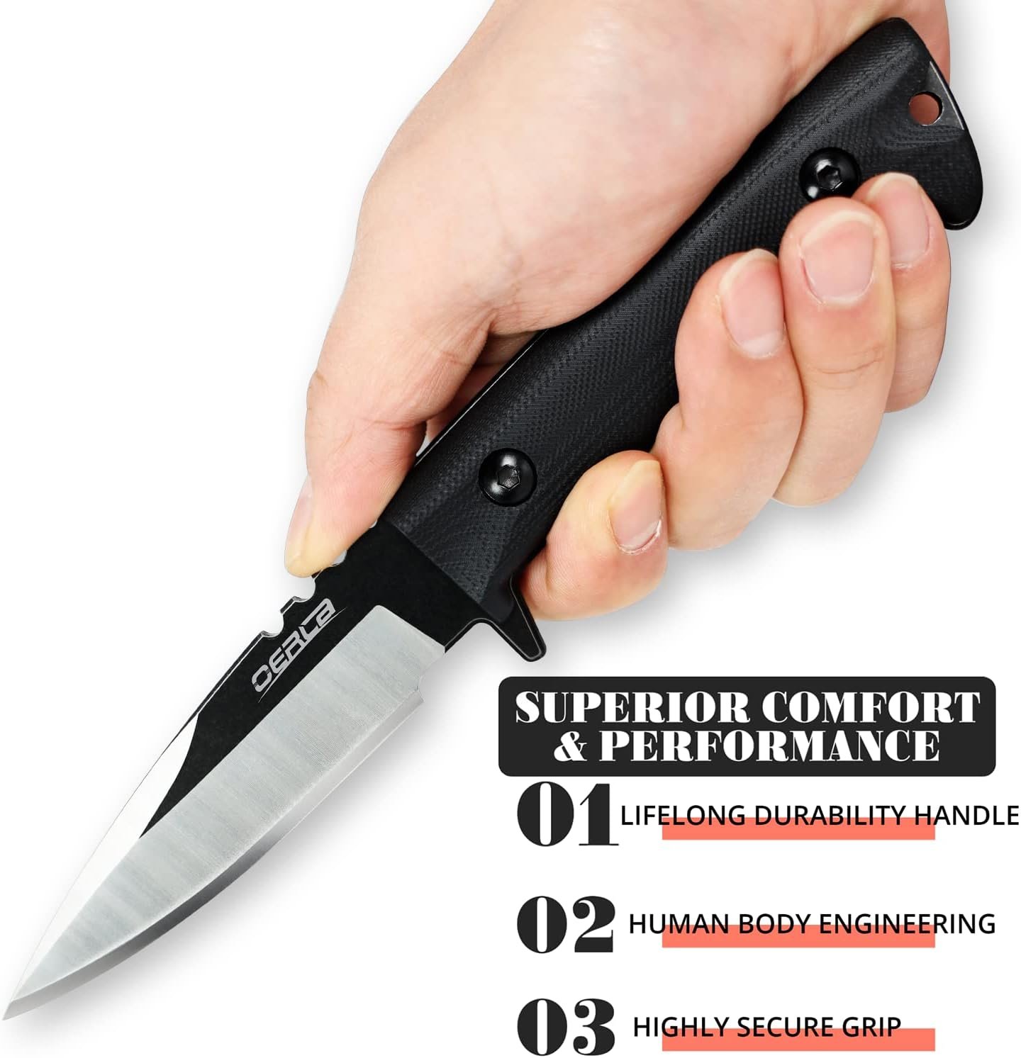 OERLA TAC OLK-035PK Cuchillo para exteriores Hoja fija Campi - Imagen 4