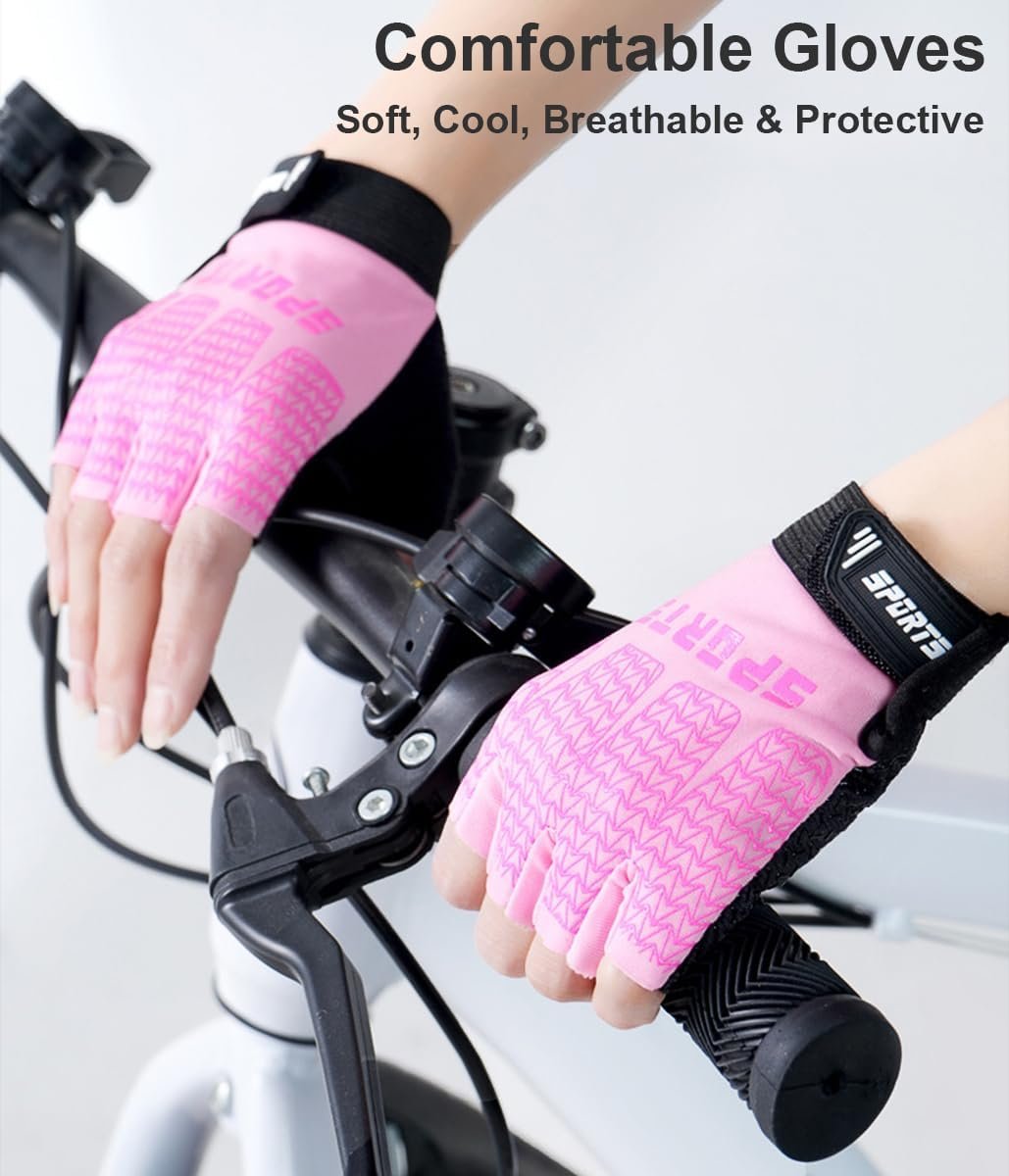 Guantes de bicicleta sin dedos para niñas, guantes deportivo - Imagen 2
