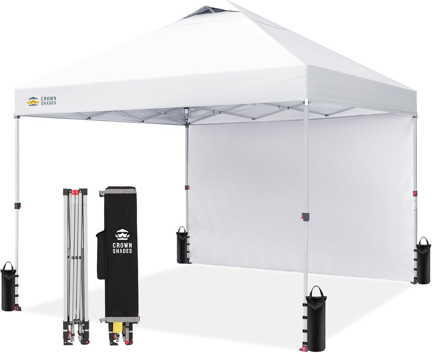 CROWN SHADES - Toldo desplegable de 12 x 12 pulgadas con tel