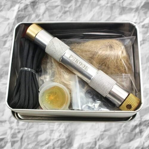 PSKOOK Metal Fire Piston Educativo Campers/Supervivencia/Pre