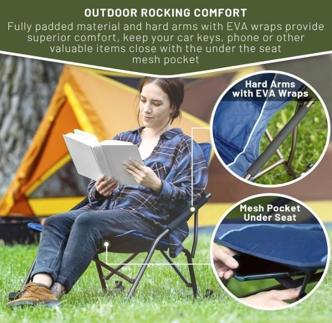 Timber Ridge Catalpa - Reposera y mecedora azul - Imagen 5