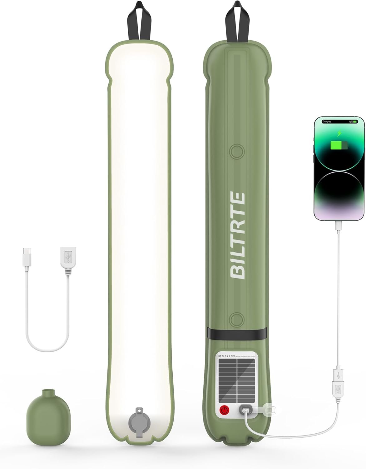 Linterna solar para campamento, luz de emergencia para corte