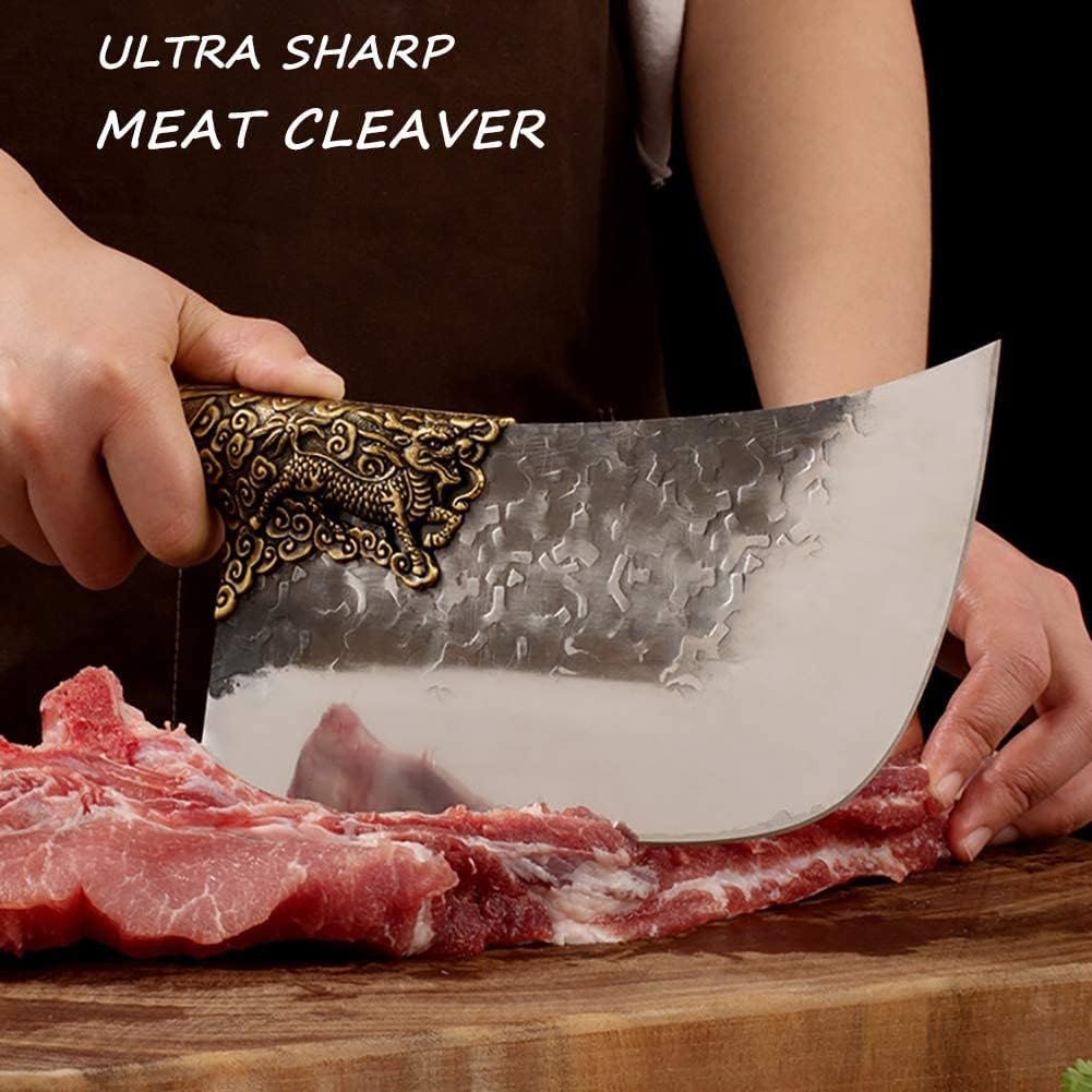 Purple Dragon Cuchillo de carnicero de alta resistencia, for - Imagen 6