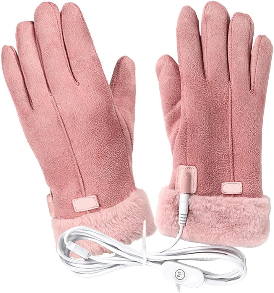 Veemoon USB Heated Gloves Winter Warm Fleece Gloves Waterpro