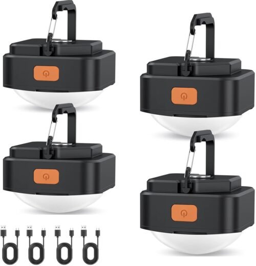 Luces de campamento recargables FLY2SKY 4 piezas de luces ne