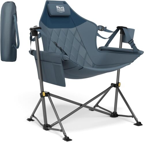 TIMBER RIDGE Silla de camping hamaca con respaldo ajustable,