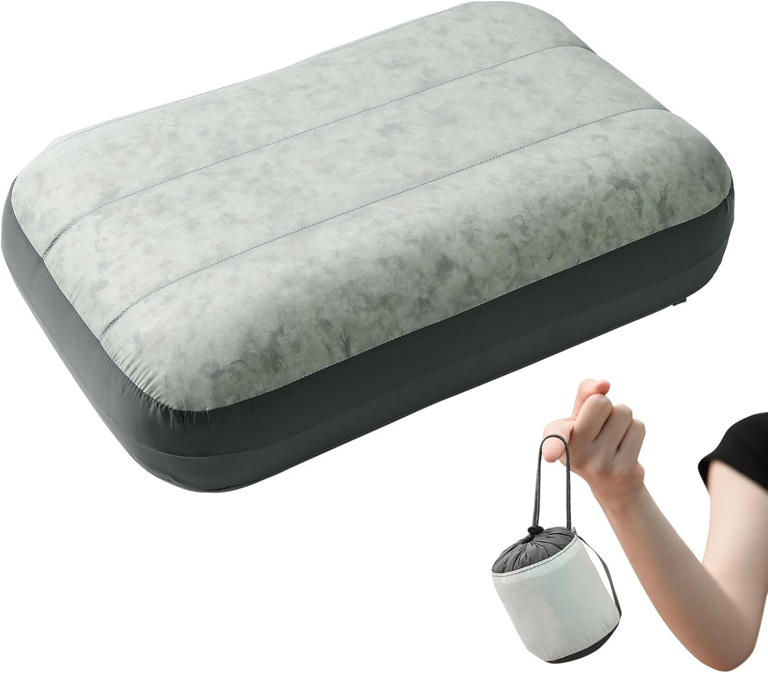 Almohada inflable para camping, ultraligera, almohada inflab