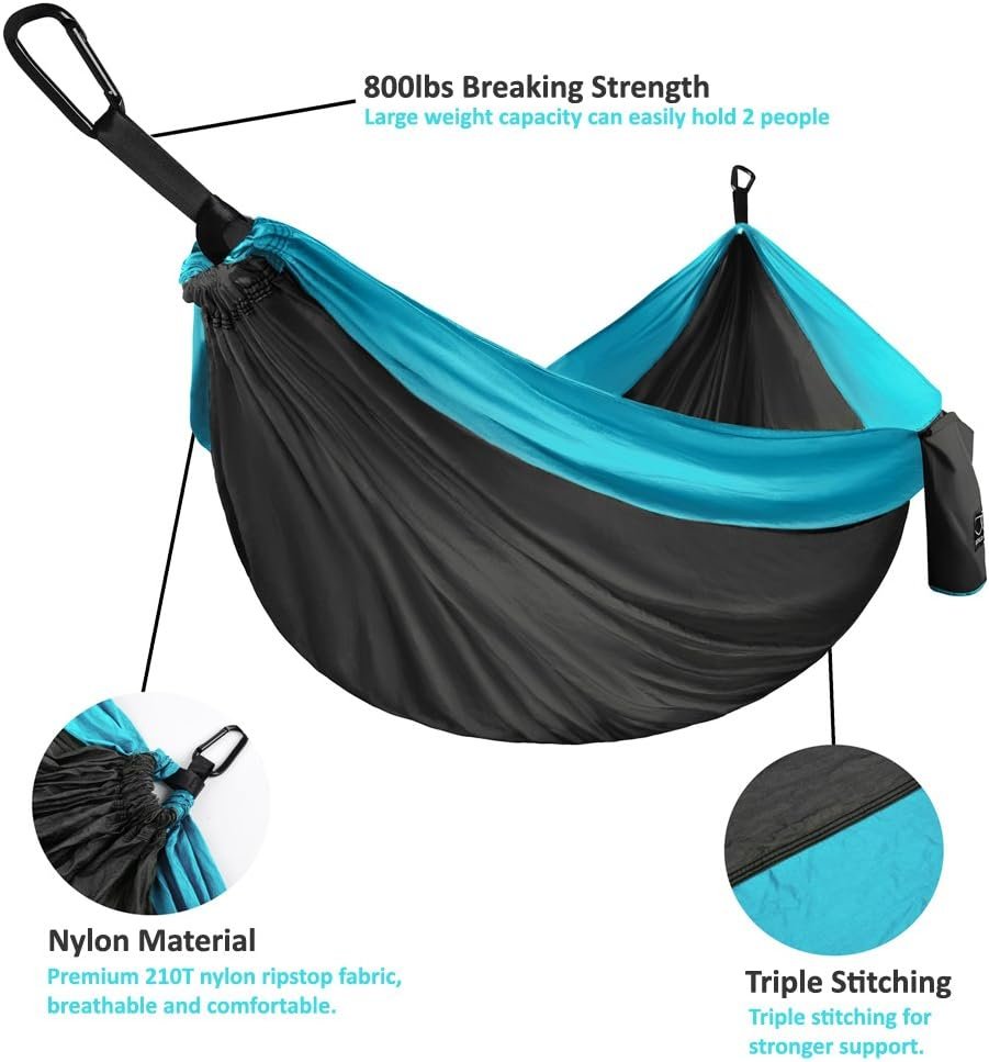 Gold Armour hamaca de campamento, de tela de paracaídas, de - Imagen 2