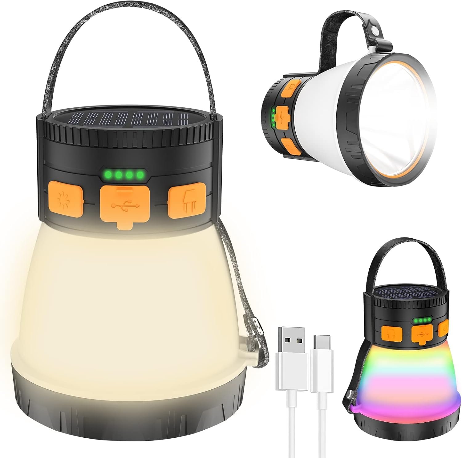 Linterna LED para campamento, 1500 lúmenes, linterna de camp - Imagen 2