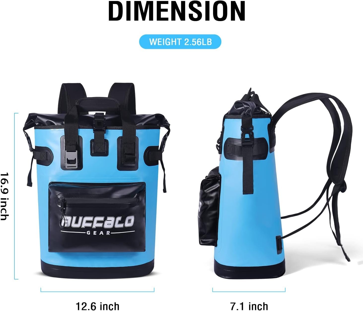 Buffalo Gear Mochila enfriadora de 18 L, 30 L, a prueba de f - Imagen 7