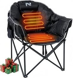 ABORON Silla de camping con calefacción de gran tamaño, sill