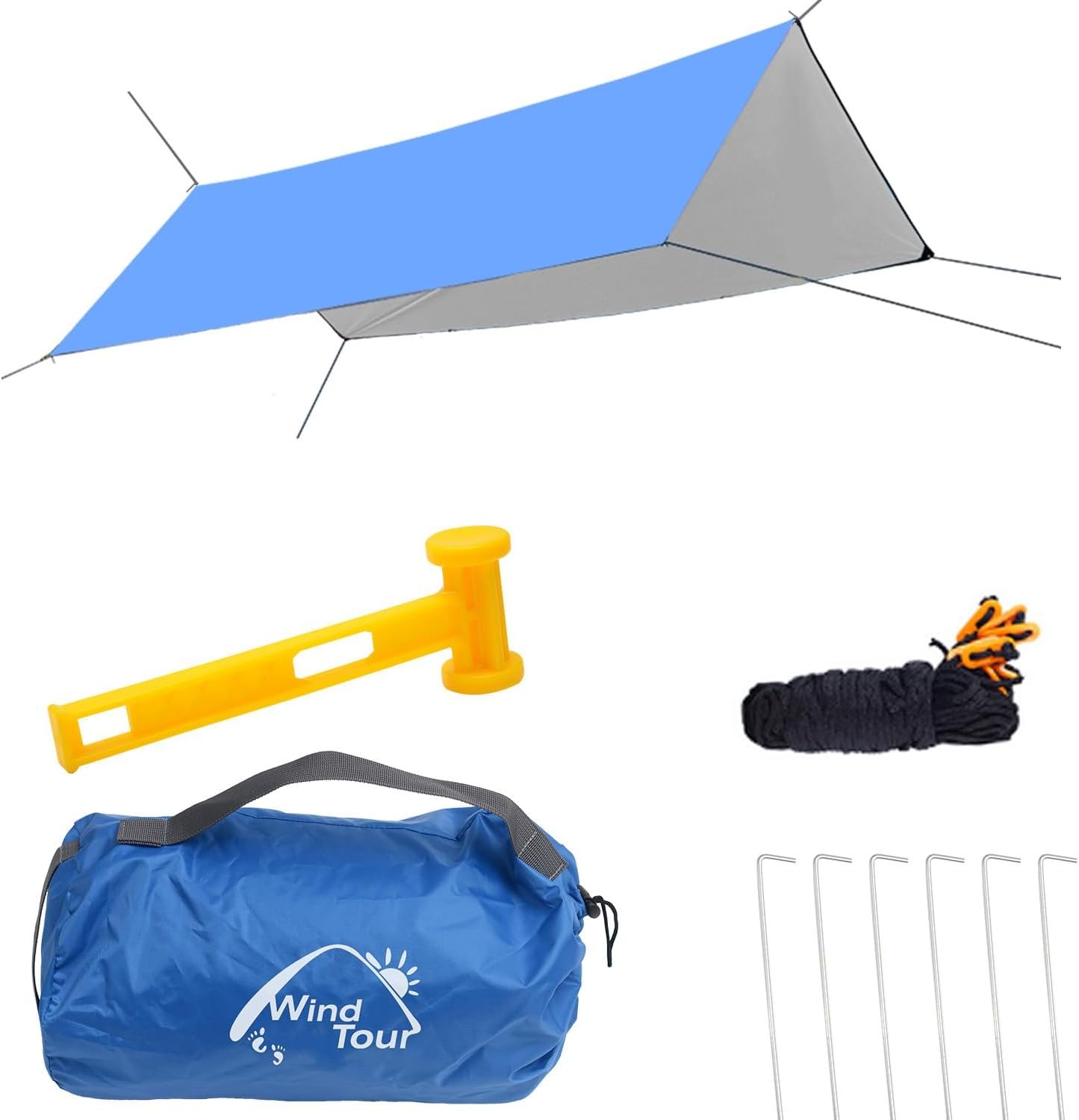 Wind Tour Tienda de campaña multifuncional portátil, huella,