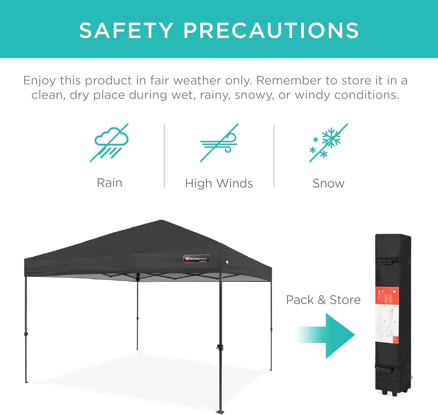 Best Choice Products Tienda de dosel desplegable para montar - Imagen 5