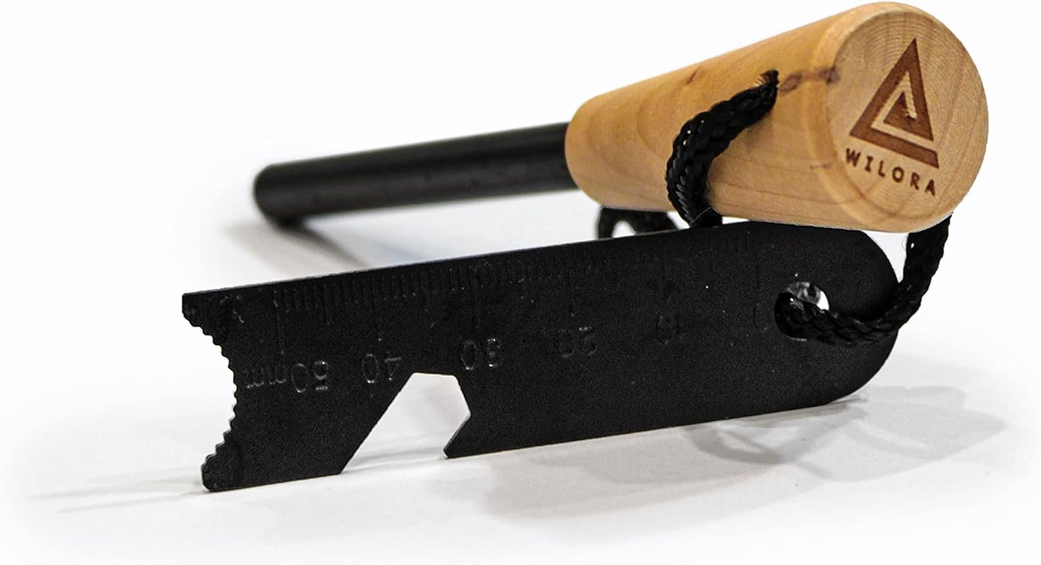 Cuchillo Bowie con arrancador de fuego, hoja de acero 5Cr13 - Imagen 7