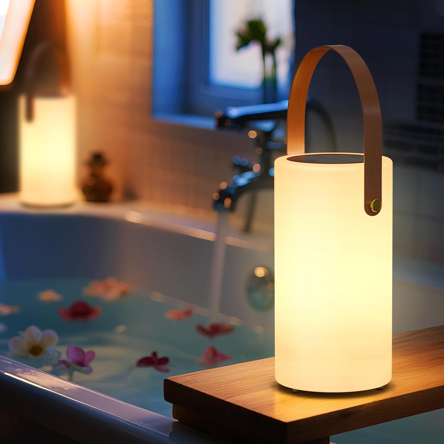 Uuffoo Lámpara de mesa solar para exteriores, linterna 2 en - Imagen 5